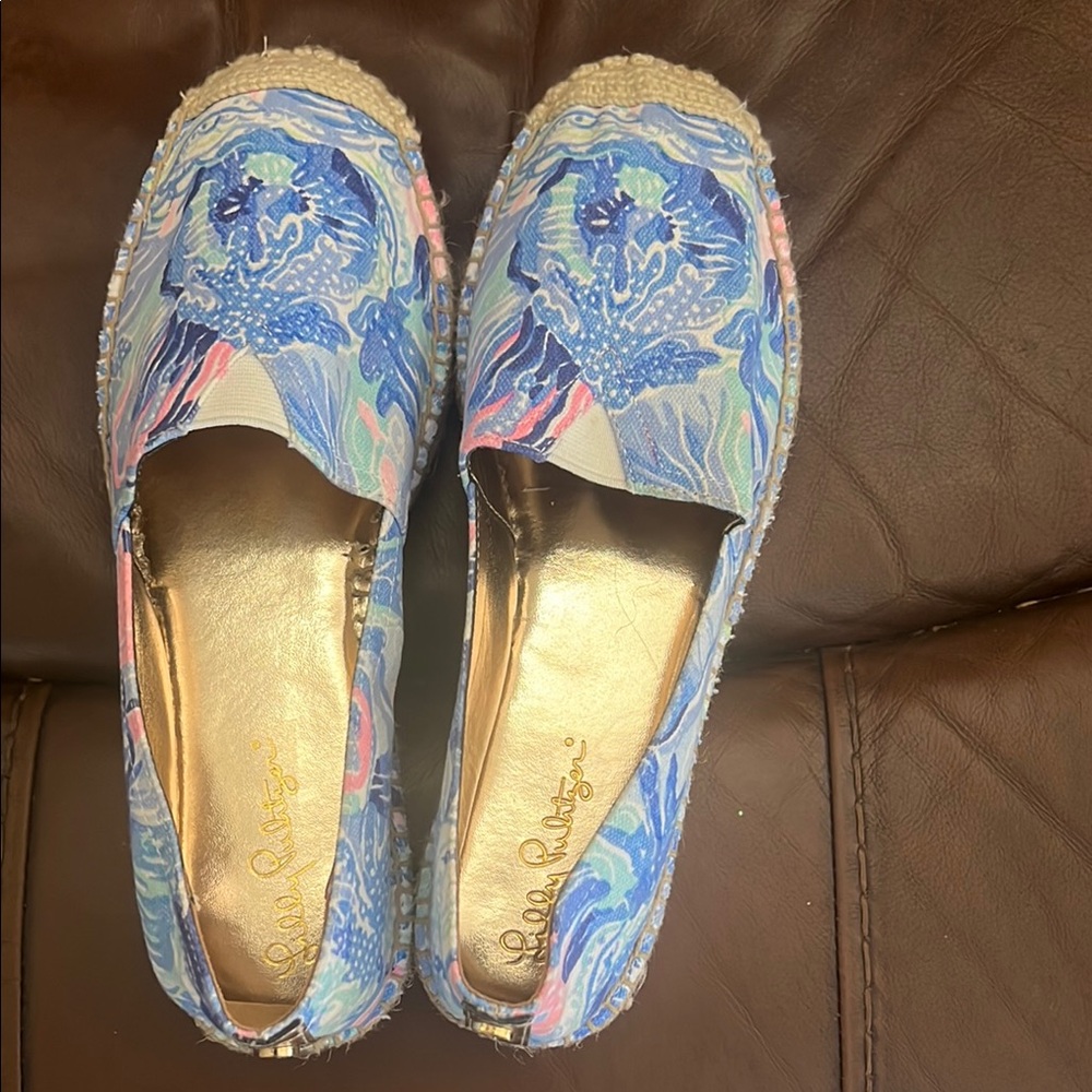 Lilly Pulitzer Blue Floral Women's Espadrilles